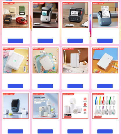 NIIMBOT D110 Upgraded Version Thermal Label Printer Mini Portable Smart Label Maker With Tape for Office Home Kitchen School