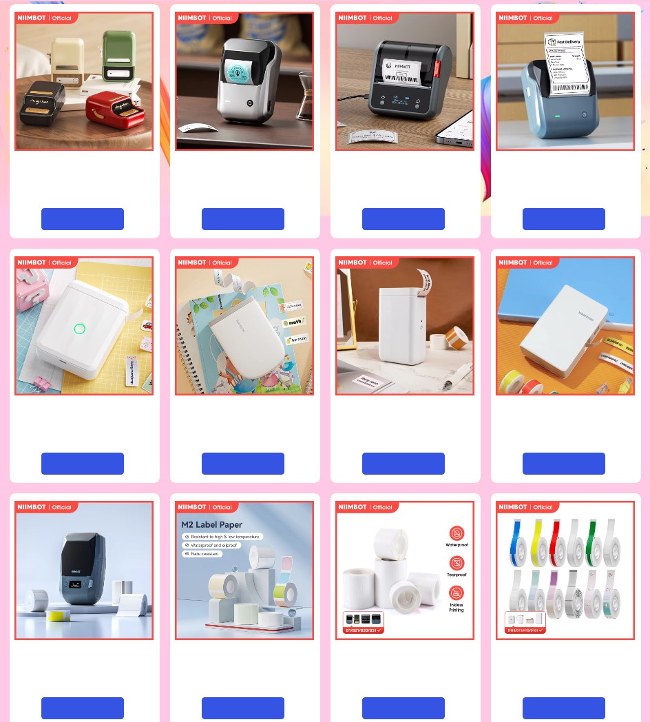 NIIMBOT D110 Upgraded Version Thermal Label Printer Mini Portable Smart Label Maker With Tape for Office Home Kitchen School