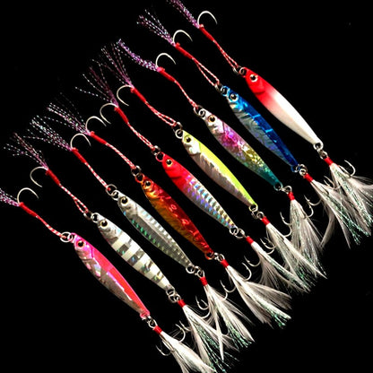 Iscas de Pesca Brilhantes Jigs 15g/6cm 7g/10g/20g/25g Isca Jigbait Arremesso Costeiro Anzóis Isca de Metal Iscas Artificiais Venda de 1 Peça