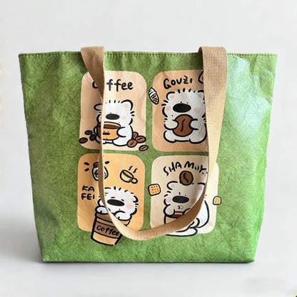 1 Piece Custom Tote Bag for Your Design Waterproof Dupont Paper Beach Bag Large Capacity Eco Shopping Shoulder Bag Woman