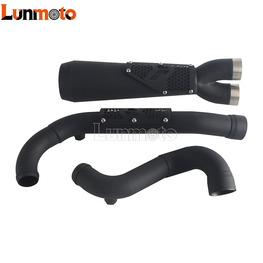 Motorcycle Big Sexy 2-in-1 Exhaust Muffler Pipe Double Slip Gusset For Harley M8 Touring Street Electra Glide Road King 2017-up