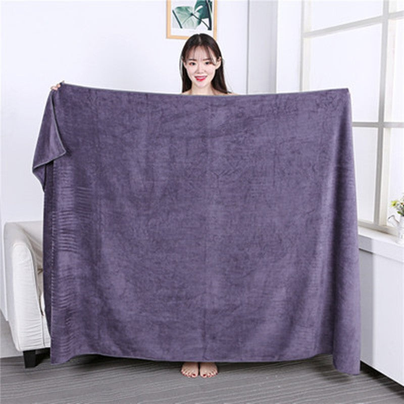 100X200cmMicrofiber Bath Towel ,  Extra Absorbent, Fast Drying, Multipurpose for Swimming, Fitness, Sports, Yoga, Grey