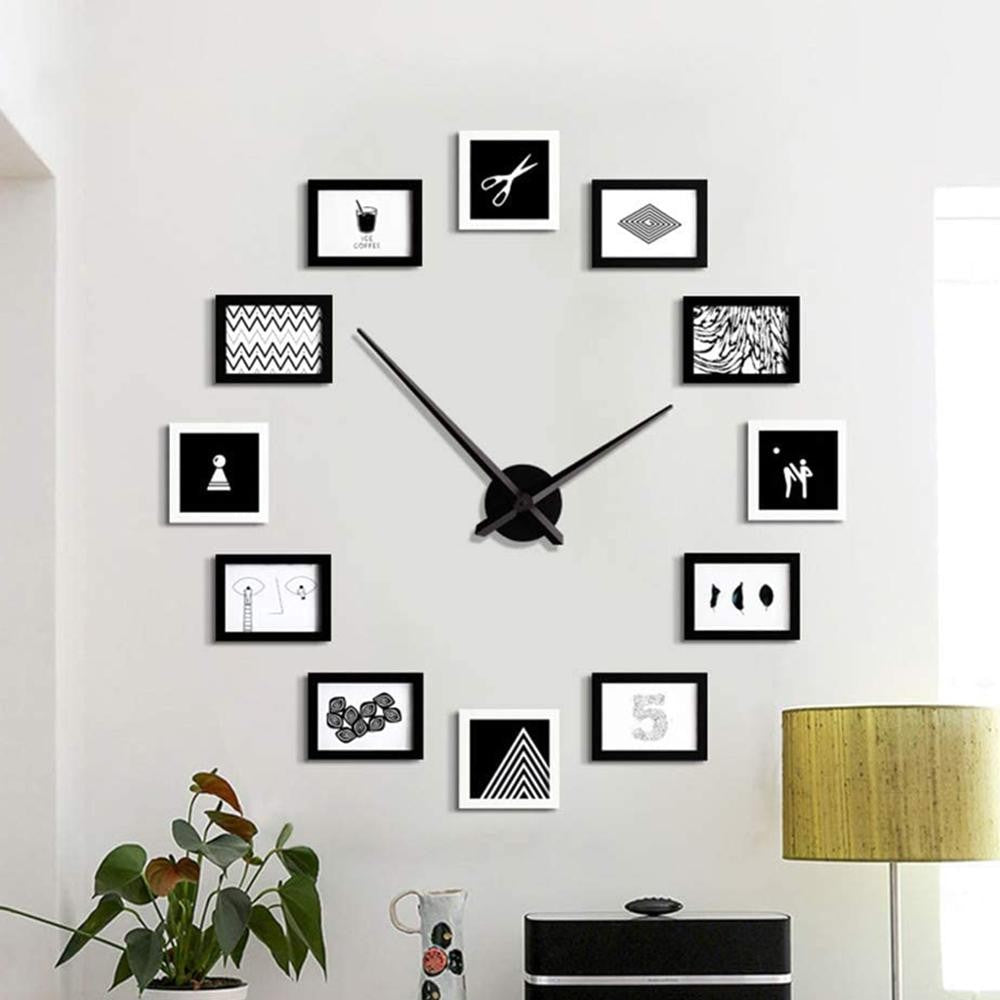 Large DIY Wall Clock Movement Mechanism Clock Hands Needles Set for 3D Mirror Clock Replacement Accessories Home Decoration