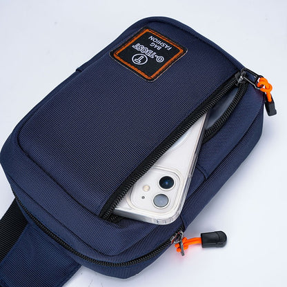 Fashionable Men's Small Shoulder Bag, High-quality and Durable Oxford Cloth Handbag, Portable Crossbody Bag, Flap Mini Waist Bag