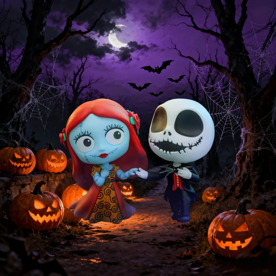 Hot Toys The Nightmare Before Christmas Sally Jack Skellington Cosbaby Mini Action Figure Fashion Cute Halloween Collection Gift