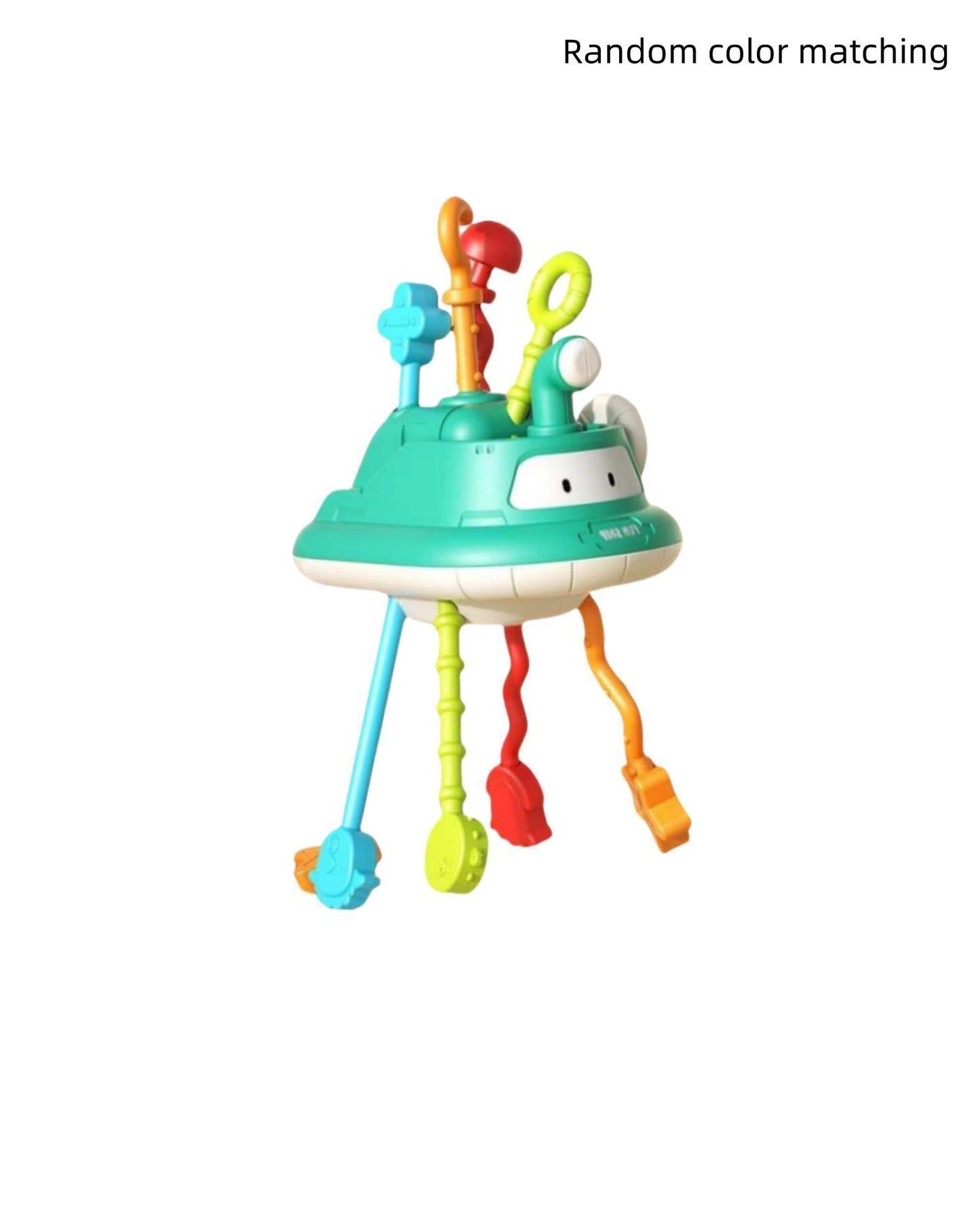 1-3Year Babies Random color matching  Sensory Montessori Toys Silicone Pull String Toy for 0 12 Months Teething Small boat desig