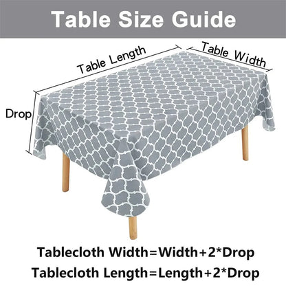 Kitinjoy Rectangular Tablecloth PVC House Table Cloth Waterproof Table Mat For Coffe Table Banquet Decoration Dining Table Cover