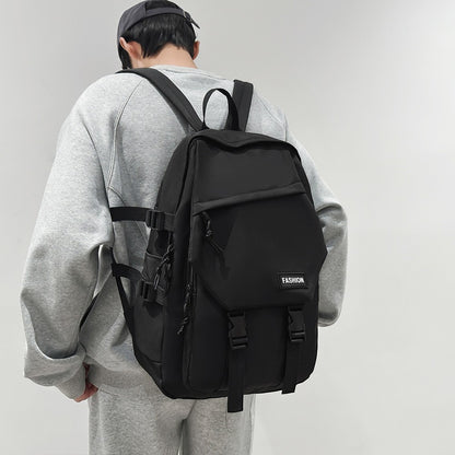 Mochila Escolar para Ensino Médio, Mochila Masculina para Campus, Mochila Feminina de Viagem Simples de Grande Capacidade