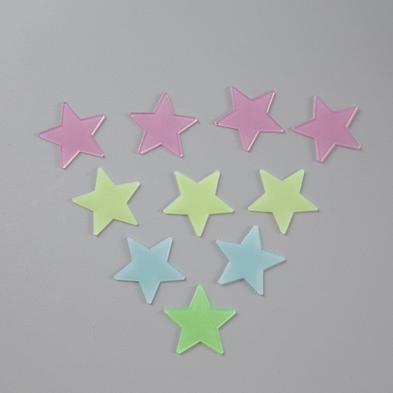 100pcs Luminous Wall Stickers Stars shine in the dark Sticker Decals for Kids Baby rooms Colorful Fluorescent Stickers Home deco