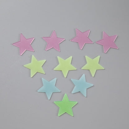 100pcs Luminous Wall Stickers Stars shine in the dark Sticker Decals for Kids Baby rooms Colorful Fluorescent Stickers Home deco