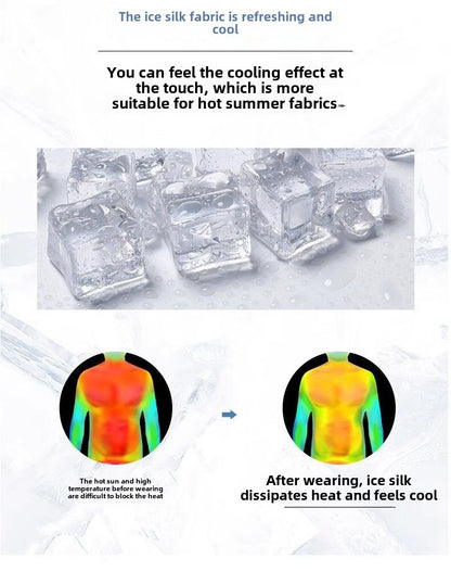 5pcs Men's Lightweight Summer Ice Silk Athletic Set Quick-Dry Running Clothes Outdoor Kit Cycling Fitness Men's Sportswear Set