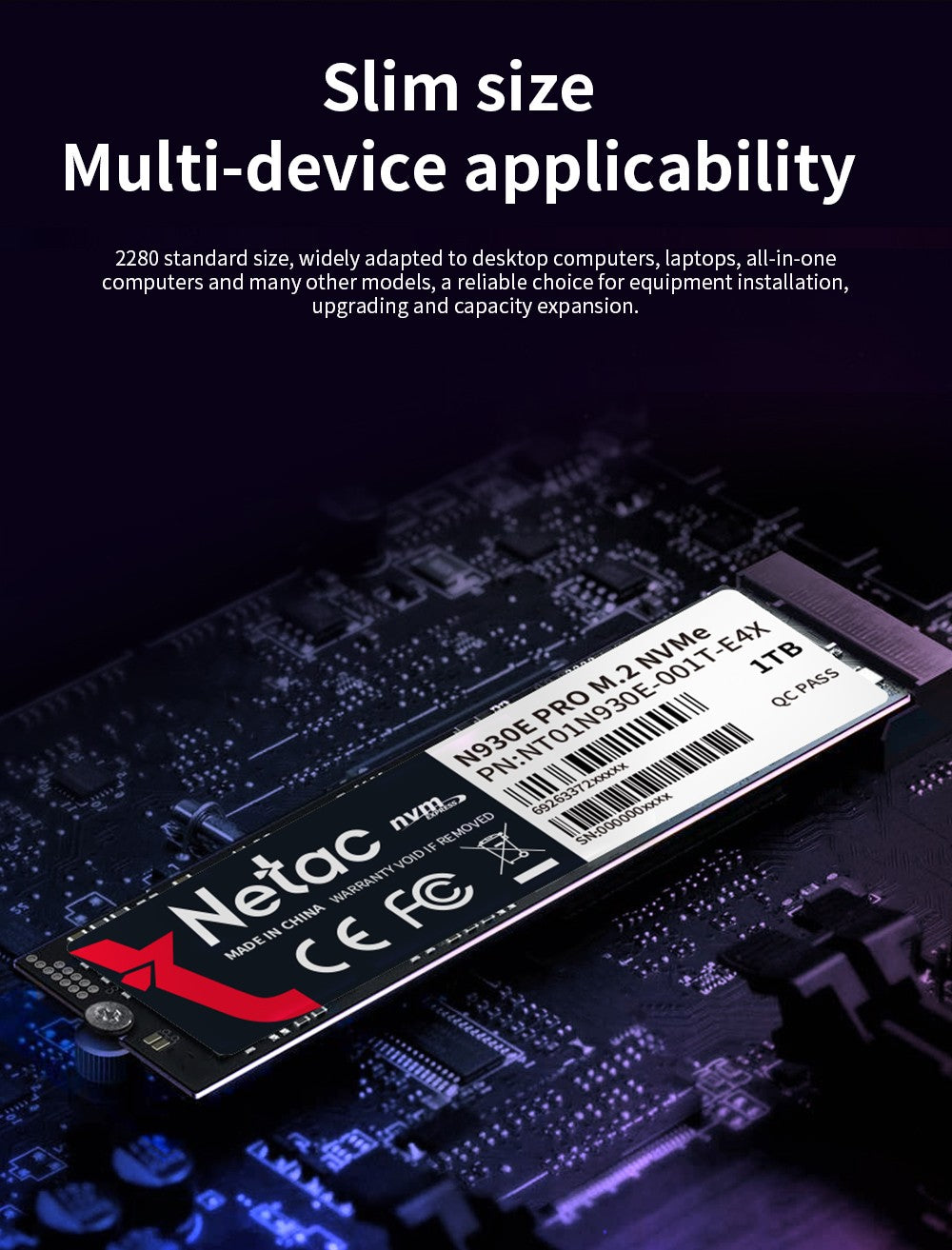 Netac SSD NVMe M2 1TB 128GB 256GB 512GB M.2 SSD NVMe PCIe Disco Rígido SSD Interno para Laptop Desktop