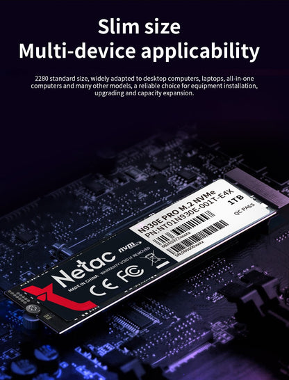 Netac SSD NVMe M2 1TB 128GB 256GB 512GB M.2 SSD NVMe PCIe Disco Rígido SSD Interno para Laptop Desktop