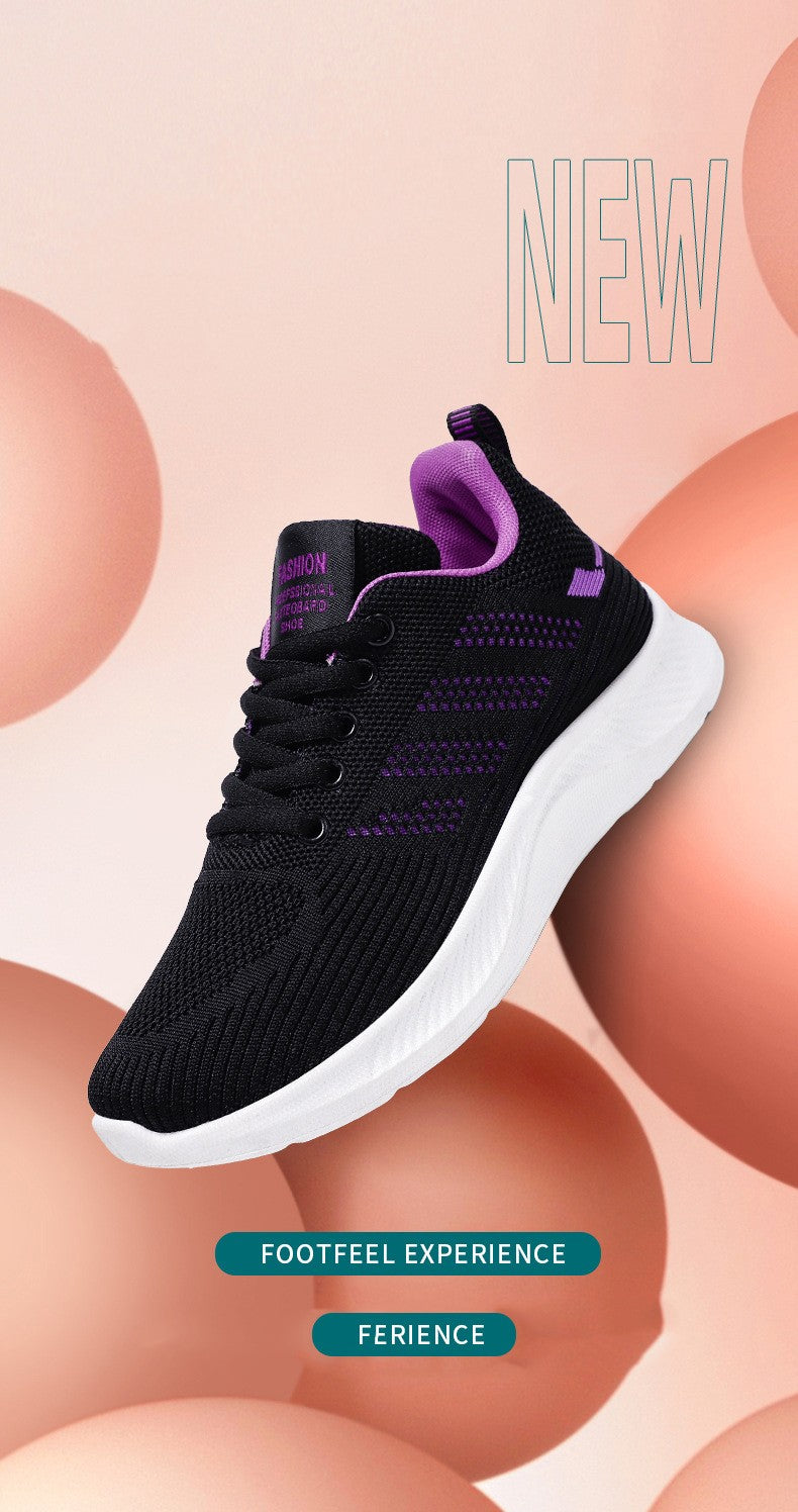 Litfun Women's Casual Sports Shoes Fashion Female Soft Bottom Sneakers Breathable Mesh Running Shoes Leisure Light Flats Shoes