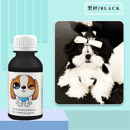 Pasta de Tintura para Pelos de Animais de Estimação Duradoura para Cães, Pasta de Tintura de Poodle Bichon, Removedor de Manchas Coloridas em Pó 100ML