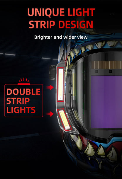 ANDELI Auto Darkening Welding Helmet Panoramic 180° View True Color 4 Arc Sensor Welding Mask for MIG MAG MMA Welder Machine