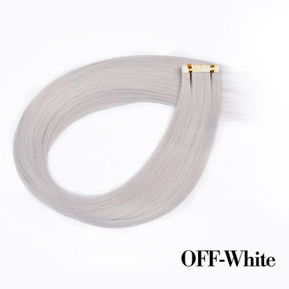 Apliques de Cabelo Sintético Liso com Fita Adesiva 10 Peças Extensão de Cabelo Natural 24 polegadas para Mulheres Invisível Dupla Face Estilo Livre