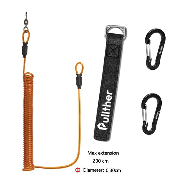 Ferramentas de pesca, cordas de segurança enroladas, alça de vara, cinto de amarração, acessórios de pesca, equipamento de pesca, equipamentos de pesca, fio antiperda, mosquetão.
