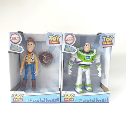 Desenho Animado Toy Story 3 Buzz Lightyear Woody Boneco Anime Modelo Brinquedo de Mesa Enfeite Colecionáveis Boneca Infantil Presente de Feriado Surpresa