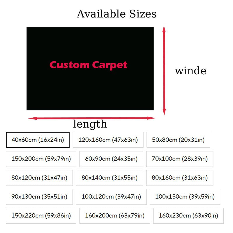 Custom Personalized Picture Carpet Add Your Photo LOGO Text Creative Pattern Washable Non-slip Rugs Are Available Variety Sizes