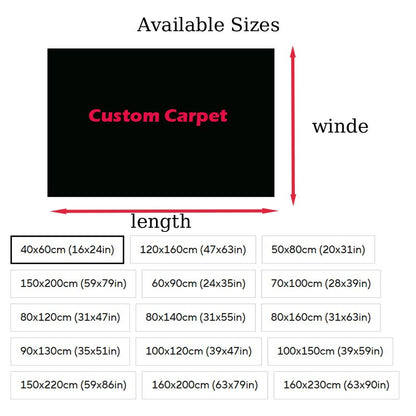 Custom Personalized Picture Carpet Add Your Photo LOGO Text Creative Pattern Washable Non-slip Rugs Are Available Variety Sizes