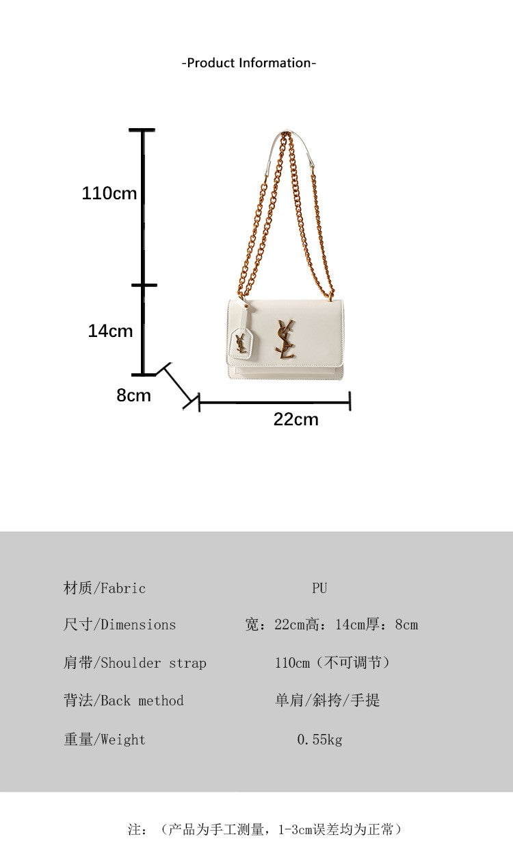 High quality women's bag crossbody bag large capacity texture single shoulder small square bag chain commuting phone bag