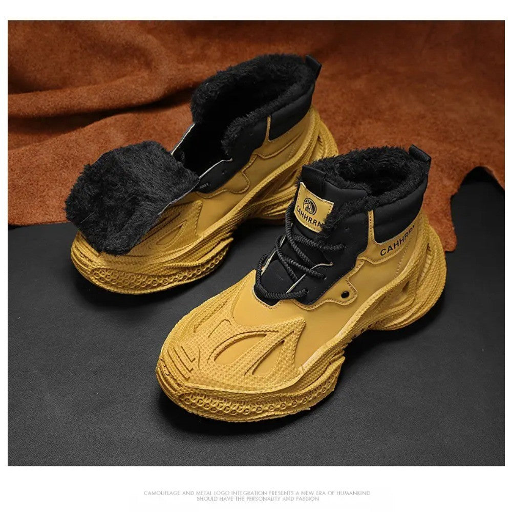 2025 Men's new breathable mesh trendy elastic band slip-on casual thick-soled sports shoes