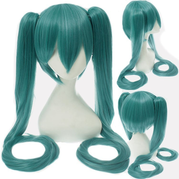 28 Cores Peruca de Cosplay Mi Ku Longa Resistente ao Calor Cabelo Sintético Clip Rabos de Cavalo Perucas de Festa de Halloween + Touca de Peruca Snow Mi Ku