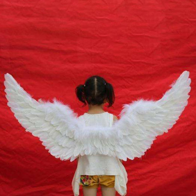 Kids Adult Party Swallow White Angel Feather Wings Halo Magic Wands Cosplay Elastic Straps Wedding Halloween Christmas Birthday