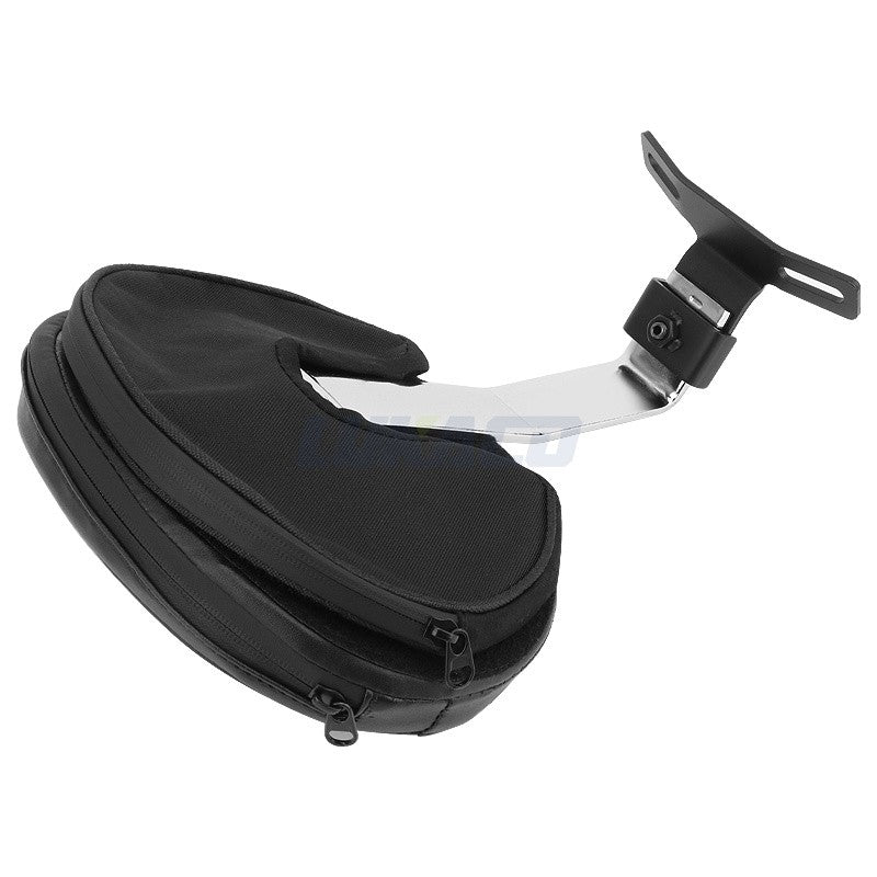 Motorcycle Adjustable Driver Rider Backrest Plug In Sissy Bar Seat Cushion Moto Pad For Harley Fatboy Heritage Softail 2007-2017
