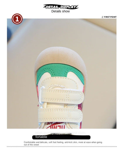 Spring and Autumn 2024 New Korean version of indoor girls canvas shoes soft-soled children's baby toddler shoes children's shoes