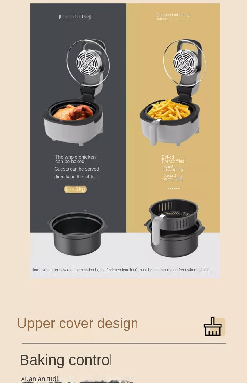 Flip-free air fryer double-layer fryer household large-capacity electric fryer fully automatic French fries machine