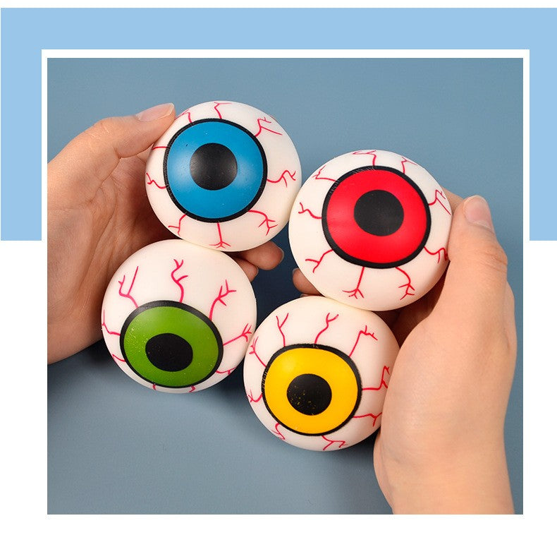 Halloween Horror Eyeball Squishy Toys - Soft Plastic Stress Balls, Novelty Fidget Gadgets, Perfect Party Favors, Gag Gifts
