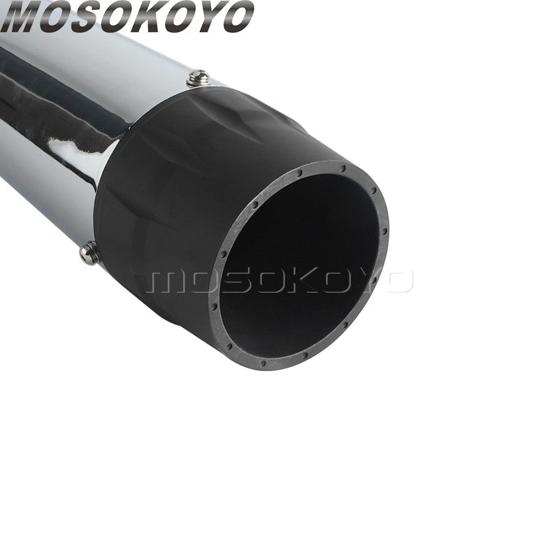 Motorcycle Tappered Slip-On Exhaust Pipe For Harley Touring Street Road Electra Glide Road King FLHR FLHX FLTRX FLHTK 2017-2023