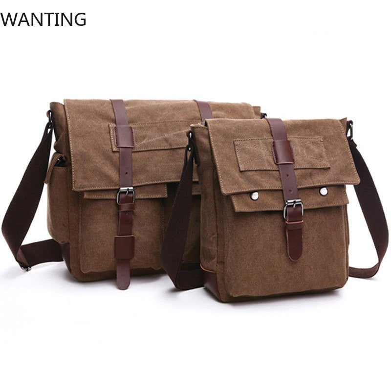 Retro Men Messenger Bags Vintage Canvas Handbags Leisure Work Travel Bag Man Business Crossbody Bags Briefcase For Male Bolsas