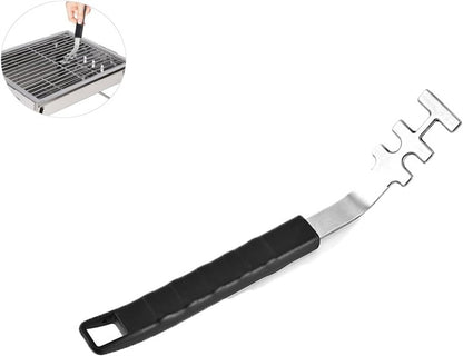 Universal Grill Grate Lifter Tool Cast Iron Grid Lever Lock Lifting Gripper Handle Clip for Barbecue Grilling Cooling Rack JT527