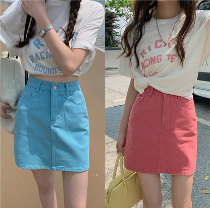 new summer fashion cusual brand female women girls Denim Skirt