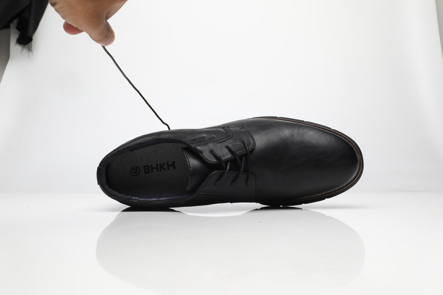 BHKH Male Sneakers Autumn/Winter traf Leather Men Casual Shoes Business Work Office Lace-up Dress shoes For Men Size47