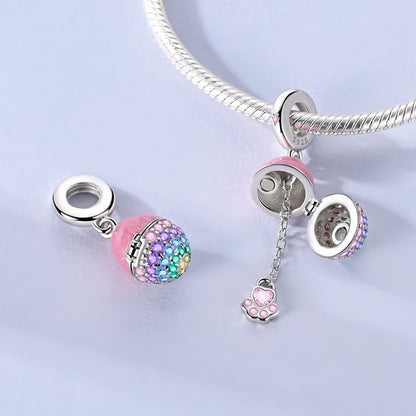925 Sterling Silver Can Be Opened Pandant Easter Egg Charms Beads Fit Original Bracelet Making Fine Jewelry Women DIY Gift