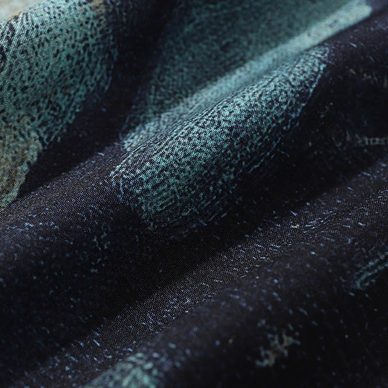 2025 Men Harajuku Hawaiian Shirt Hip Hop Streetwear Butterfly Painting Print Beach Shirt Summer Short Sleeve Aloha Shirt Casual