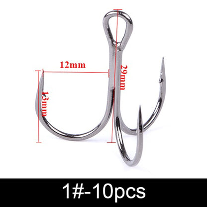 FTK Anzol de Pesca Bass com Três Pontas e Suporte para Isca, Suporte para Isca, Anzol de Isca, Conjunto de Anzóis de Manivela para Amarração de Mosca, Água Salgada, Anzol de Agulha para Pesca