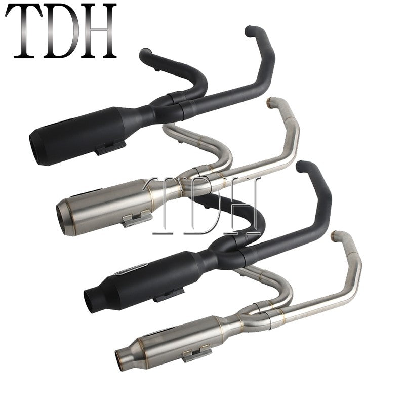 17-25 SC Project Exhaust System Kit Slip On Line 2-into-1 Full Complete Muffler For Harley Touring CVO Road Street Electra Glide