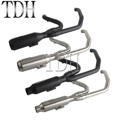 17-25 SC Project Exhaust System Kit Slip On Line 2-into-1 Full Complete Muffler For Harley Touring CVO Road Street Electra Glide