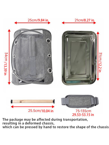 Bolsa de transporte portátil para pássaros pequenos, para papagaios, periquitos, com janela lateral de acesso, dobrável, para uso externo