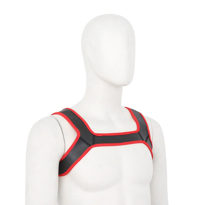 Sexy Men Chest Harness Neoprene Double Shoulder Straps for Carnival Party Caostume Accessories Strap Punk Men Chest Harness Belt
