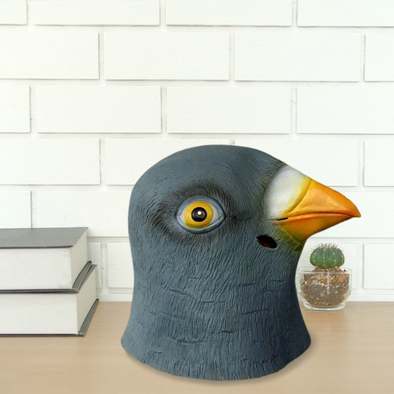 Pigeon Mask Funny Animal Cosplay Costume Latex Bird Head Mask Halloween Prank Prop Bar Club Rave Party Supplies Dove Mask