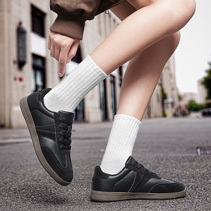 Oiaano Unisex Barefoot Men Leather Black Shoes Women Sneakers Platform Zero Drop Fashion Comfort Lightweight Breathable Walking