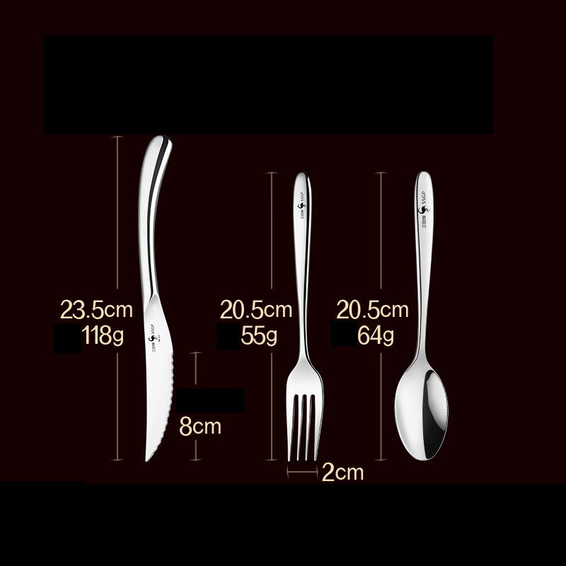 GEDO Banquet Tableware Set 12 Pieces of Classical Cutlery Fork Knife Spoon Well Packaged by Gift Box Dinnerware for Family