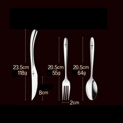 GEDO Banquet Tableware Set 12 Pieces of Classical Cutlery Fork Knife Spoon Well Packaged by Gift Box Dinnerware for Family