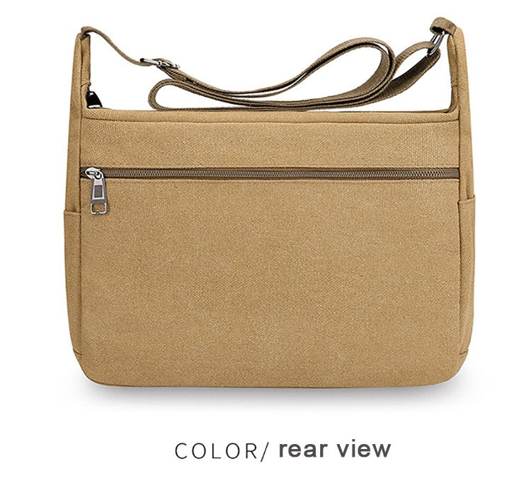 Men's Canvas Messenger Bag Single Shoulder High Quality Crossbody Bag Messenger Bag Commuter Travel Daily Use With Compartment